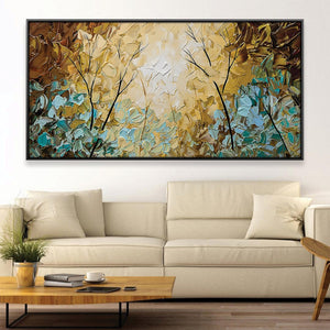 Forest Through the Paint Canvas Art Clock Canvas