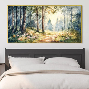 Forest Walk Canvas Art Clock Canvas