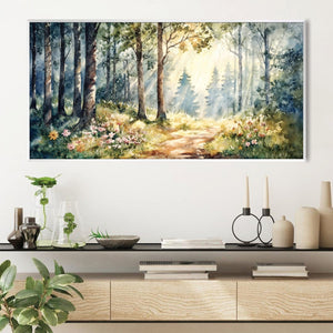 Forest Walk Canvas Art Clock Canvas