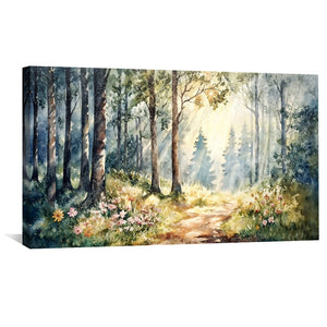 Forest Walk Canvas Art Clock Canvas