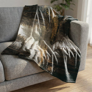 Forestlight Reflections Blanket Blanket Clock Canvas