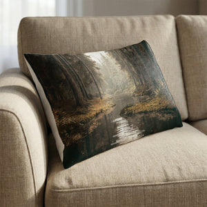 Forestlight Reflections Cushion Cushion 13 x 19in Clock Canvas