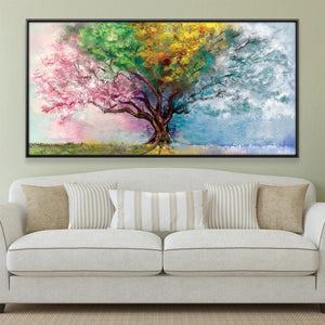 Four Seasons Canvas Art 50 x 25cm / Framed Prints Clock Canvas