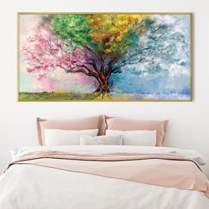Four Seasons Canvas Art Clock Canvas