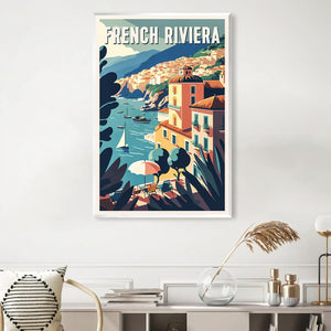 French Riviera Canvas Art Clock Canvas