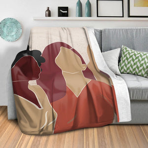 Friends in Shades Blanket Blanket Clock Canvas