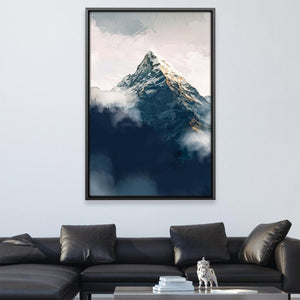 Frosted Alpine Summit Canvas Art 12 x 18in / Canvas Clock Canvas