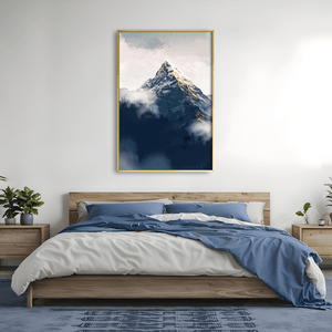 Frosted Alpine Summit Canvas Art Clock Canvas
