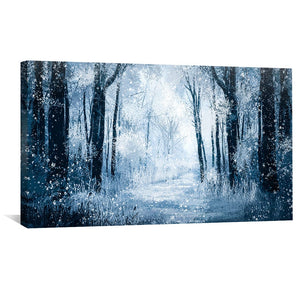 Frosted Forest Canvas Art Clock Canvas