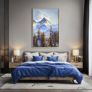 Frostlight Ascent Canvas Art Clock Canvas