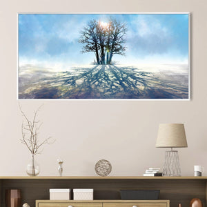 Frozen Silhouette Canvas Art Clock Canvas