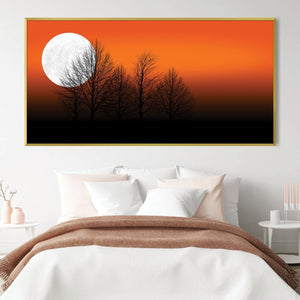 Full Moon Nights Canvas Art Clock Canvas