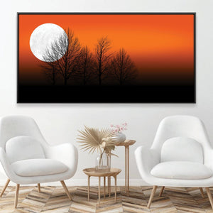 Full Moon Nights Canvas Art Clock Canvas