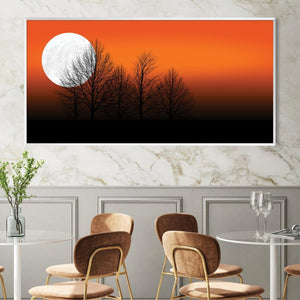 Full Moon Nights Canvas Art Clock Canvas
