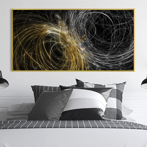 Fused Wave Lengths Canvas Art Clock Canvas