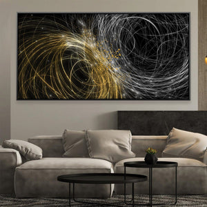 Fused Wave Lengths Canvas Art Clock Canvas
