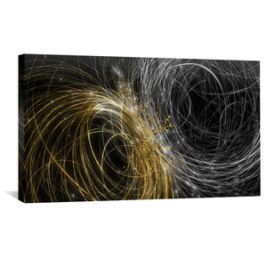 Fused Wave Lengths Canvas Art Clock Canvas