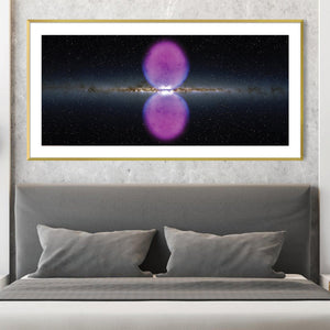 Gamma Ray Bubbles Canvas Art Clock Canvas