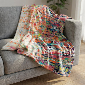 Garden of Flowers Blanket Blanket Clock Canvas
