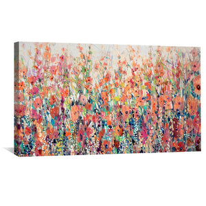 Garden of Flowers Canvas Art Clock Canvas