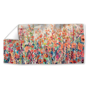 Garden of Flowers Easy Build Frame Posters, Prints, & Visual Artwork Fabric Print Only / 40 x 20in Clock Canvas