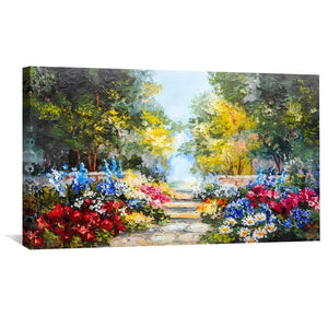 Garden Path Canvas Art Clock Canvas