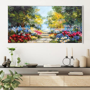 Garden Path Canvas Art Clock Canvas