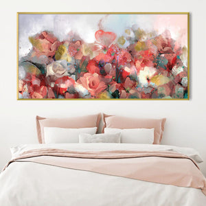 Garden Watercolor Canvas Art Clock Canvas