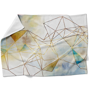 Geo Brush Blanket Blanket Clock Canvas