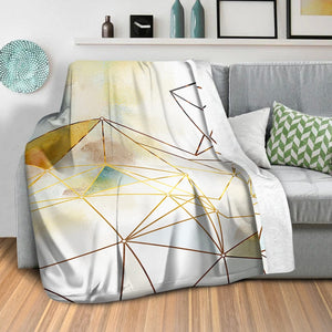 Geo Brush Blanket Blanket Clock Canvas