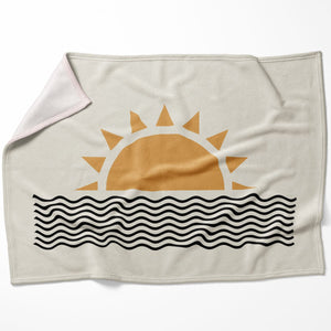 Geo Sunrise Blanket Blanket 75 x 100cm Clock Canvas
