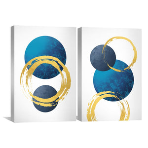 Gilded Duality Canvas Art Clock Canvas
