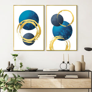 Gilded Duality Canvas Art Clock Canvas