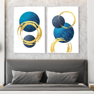 Gilded Duality Canvas Art Clock Canvas
