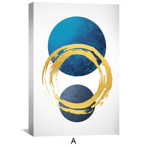 Gilded Duality Canvas Art Clock Canvas