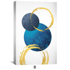 Gilded Duality Canvas Art Clock Canvas