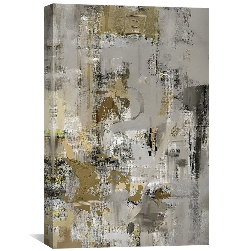 Gilded Elegance Canvas Art Clock Canvas