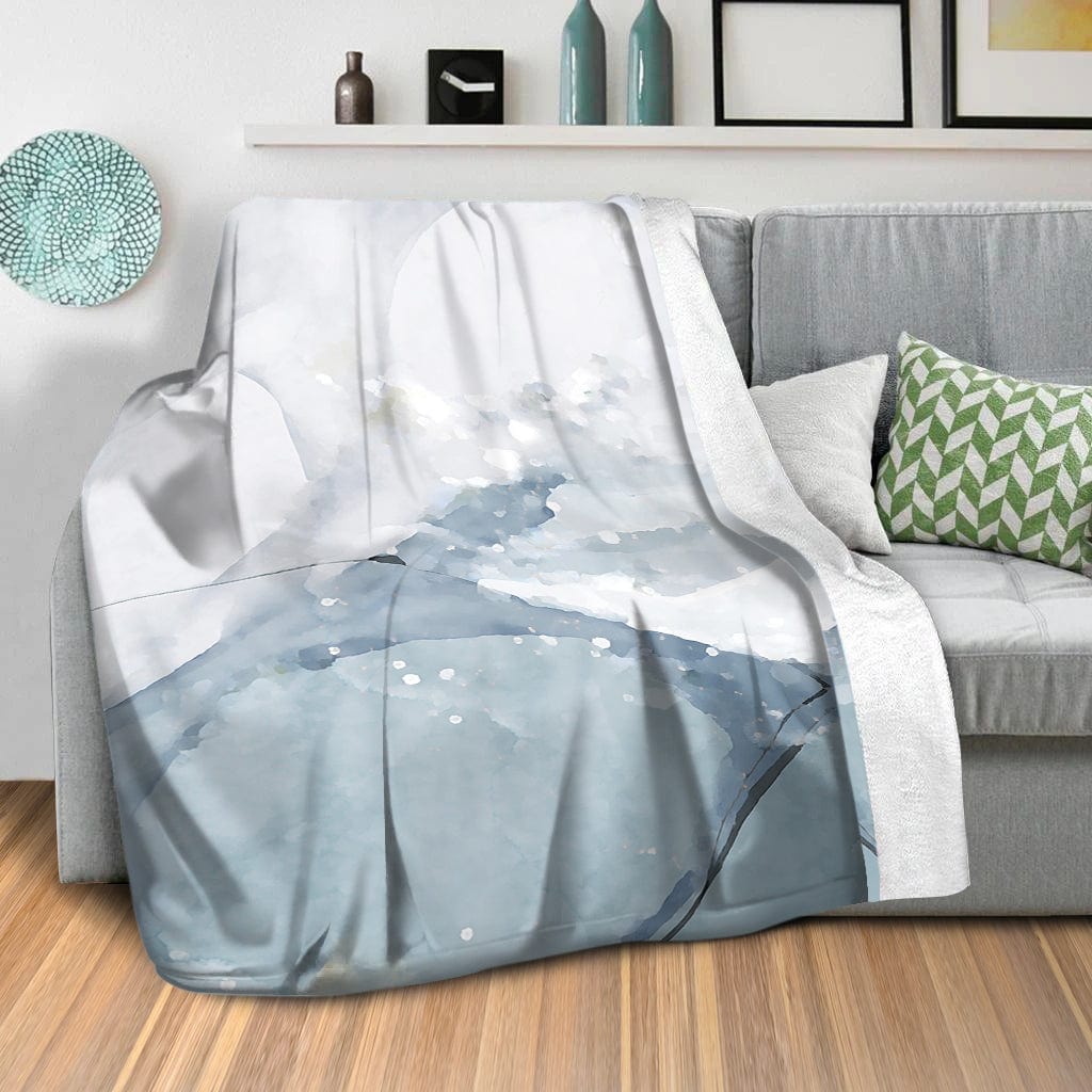 Glacier B Blanket Blanket Clock Canvas