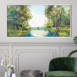 Glade Riverpath Canvas Art Clock Canvas
