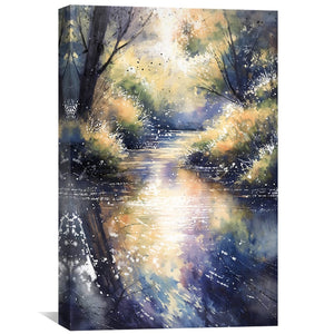 Gleam Through the Trees Canvas Art Clock Canvas