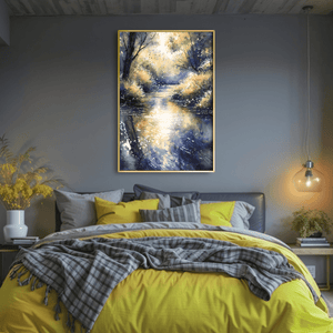 Gleam Through the Trees Canvas Art Clock Canvas