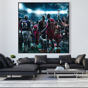 Goat Easy Build Frame Art Easy Build Frame & Fabric Print / 24 x 24in Clock Canvas