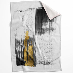 Gold Smear A Blanket Blanket 75 x 100cm Clock Canvas