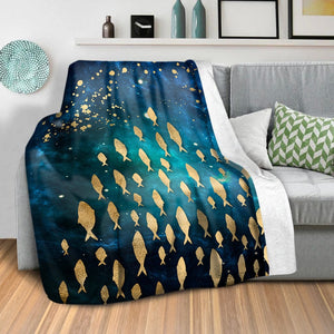 Golden Array B Blanket Blanket Clock Canvas