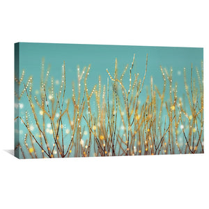 Golden Aurora Canvas Art Clock Canvas
