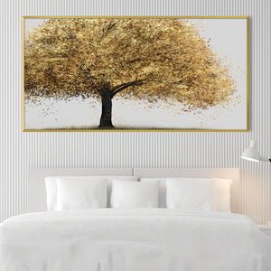 Golden Botany Canvas Art Clock Canvas