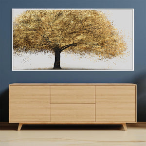 Golden Botany Canvas Art Clock Canvas