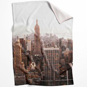 Golden City Blanket Blanket 75 x 100cm Clock Canvas