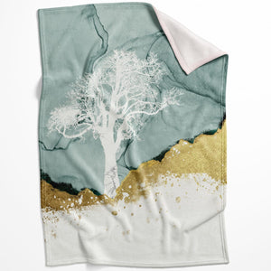 Golden Deer A Blanket Blanket 75 x 100cm Clock Canvas