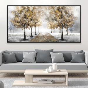 Golden Entry Canvas Art Clock Canvas